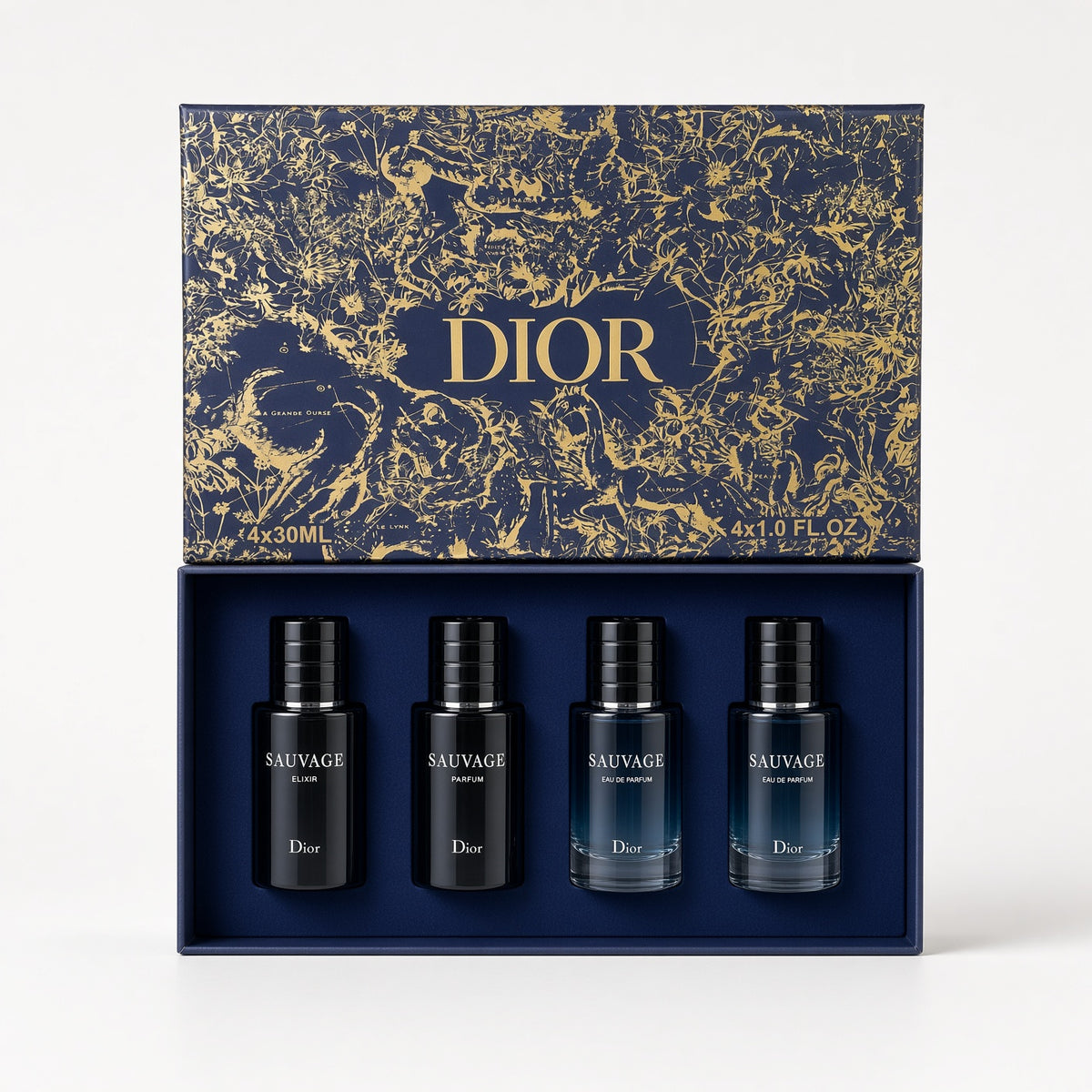 Dior Sauvage Travel Size Spray Gift Set – 4 x 1.0 fl oz