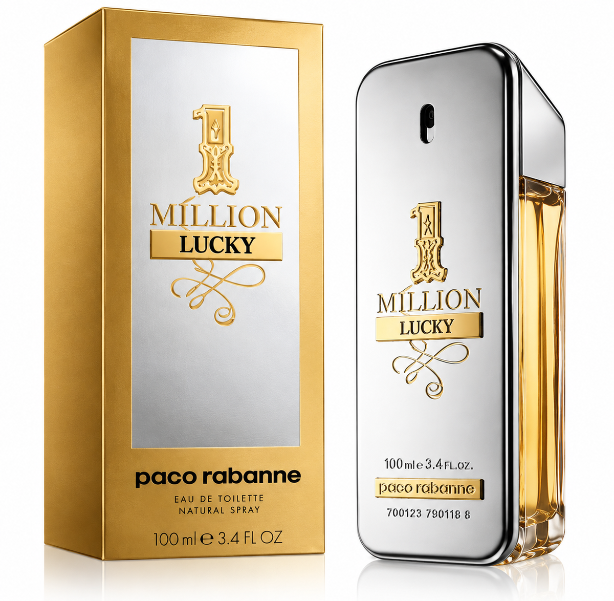 Paco Rabanne 1 Million Lucky Eau de Toilette 100ml / 3.4 oz for Men – Genuine Sealed