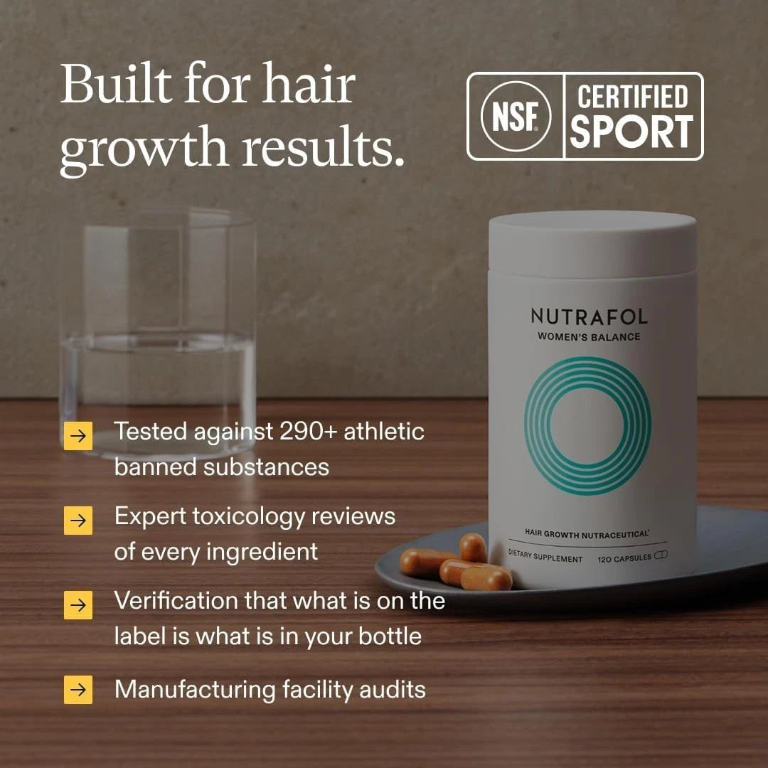 Nutrafol Women’s Balance Hair Growth Supplement for Women 45+ 120 Capsules