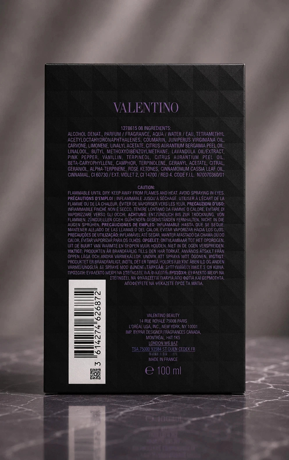 Valentino Uomo Purple Melancholia EDT 3.4 oz
