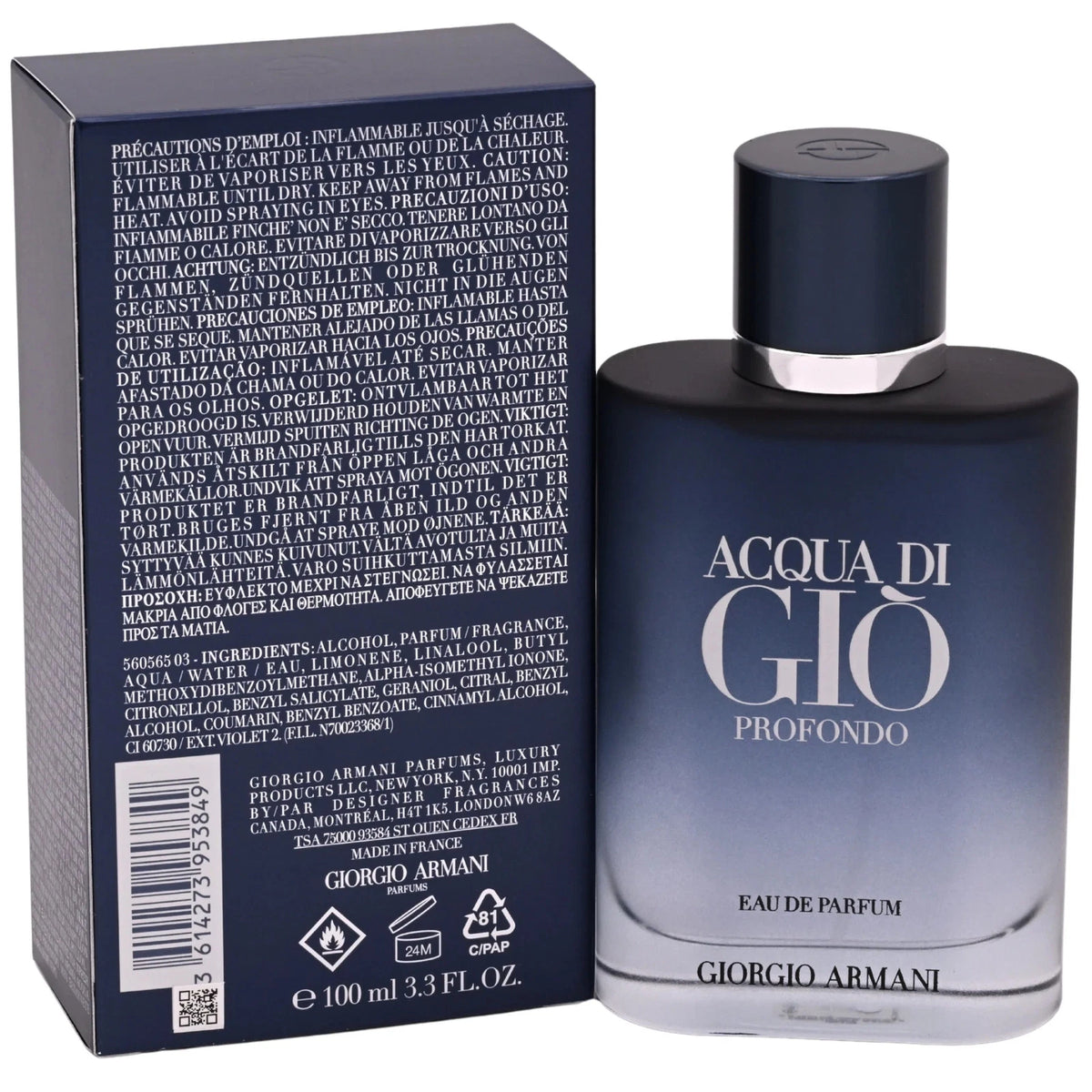 Giorgio Armani Acqua di Giò Profondo EDP for Men 3.4 oz