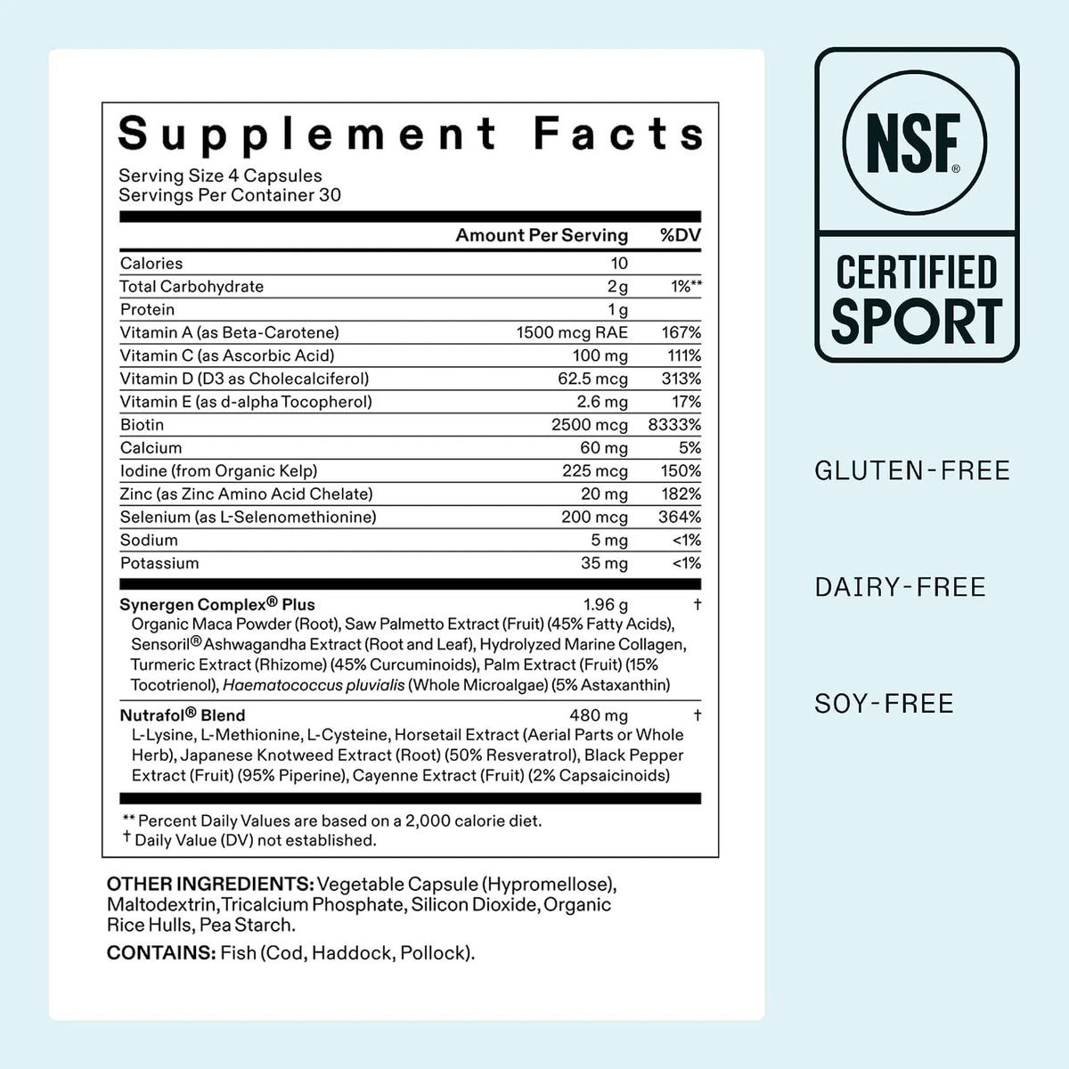 Nutrafol Women’s Balance Hair Growth Supplement for Women 45+ 120 Capsules