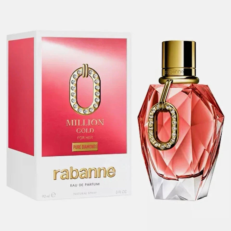 Rabanne Million Gold For Her Pure Diamonds Eau de Parfum – 3 oz / 90ml