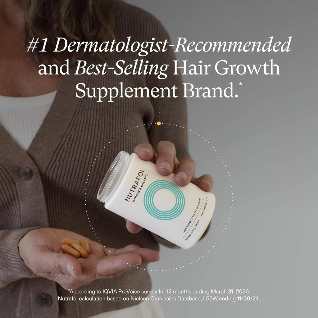 Nutrafol Women’s Balance Hair Growth Supplement for Women 45+ 120 Capsules