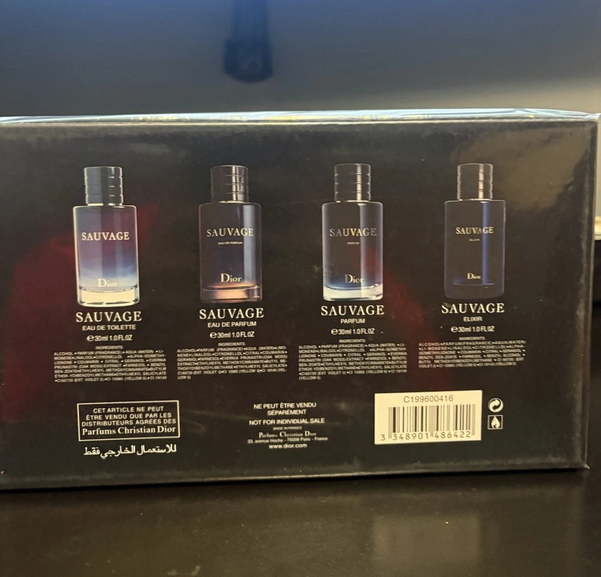 Dior Sauvage Travel Size Spray Gift Set – 4 x 1.0 fl oz