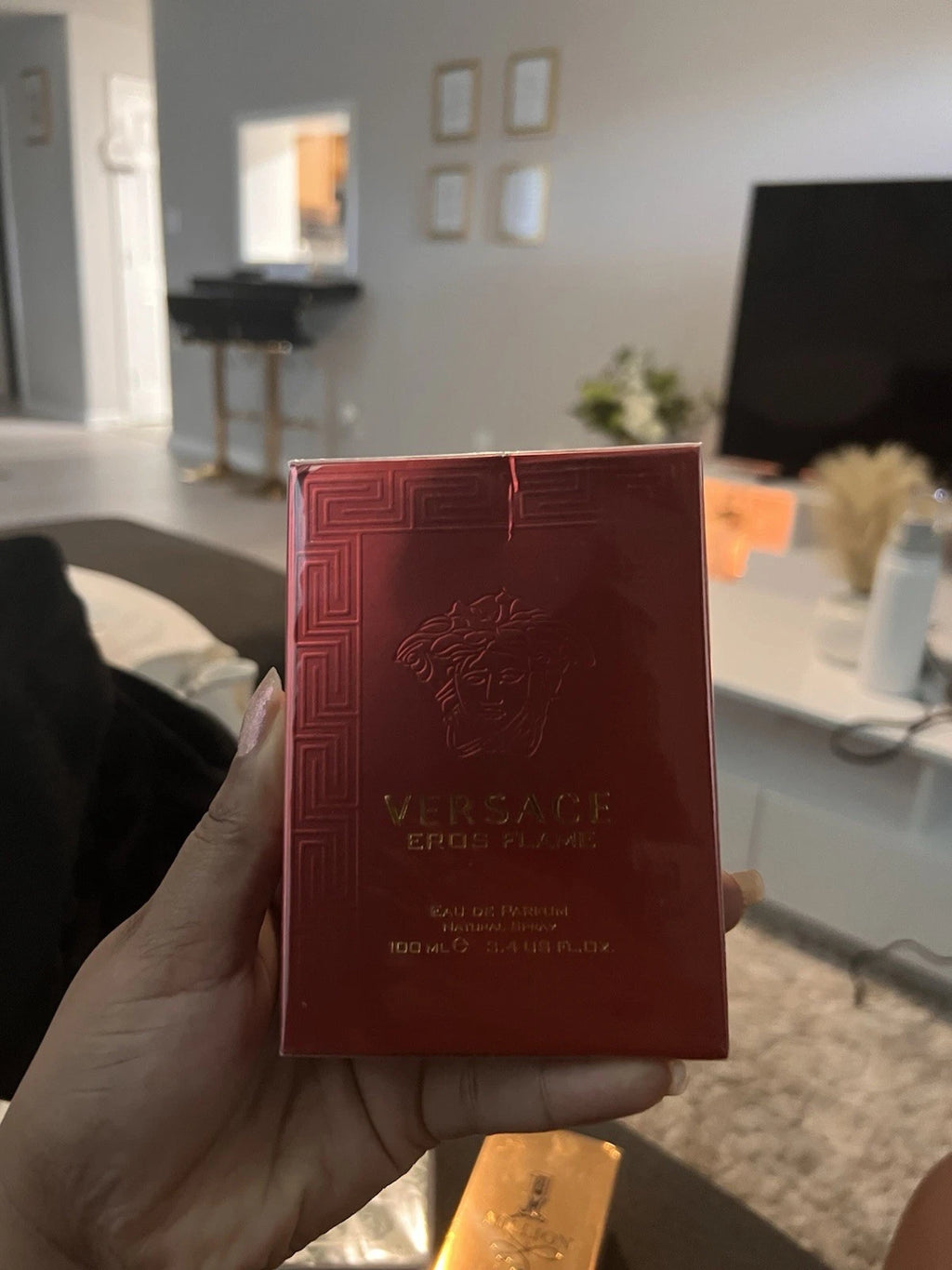 Versace Eros Flame Eau de Parfum Spray, Regular Size 3.4 US fl oz