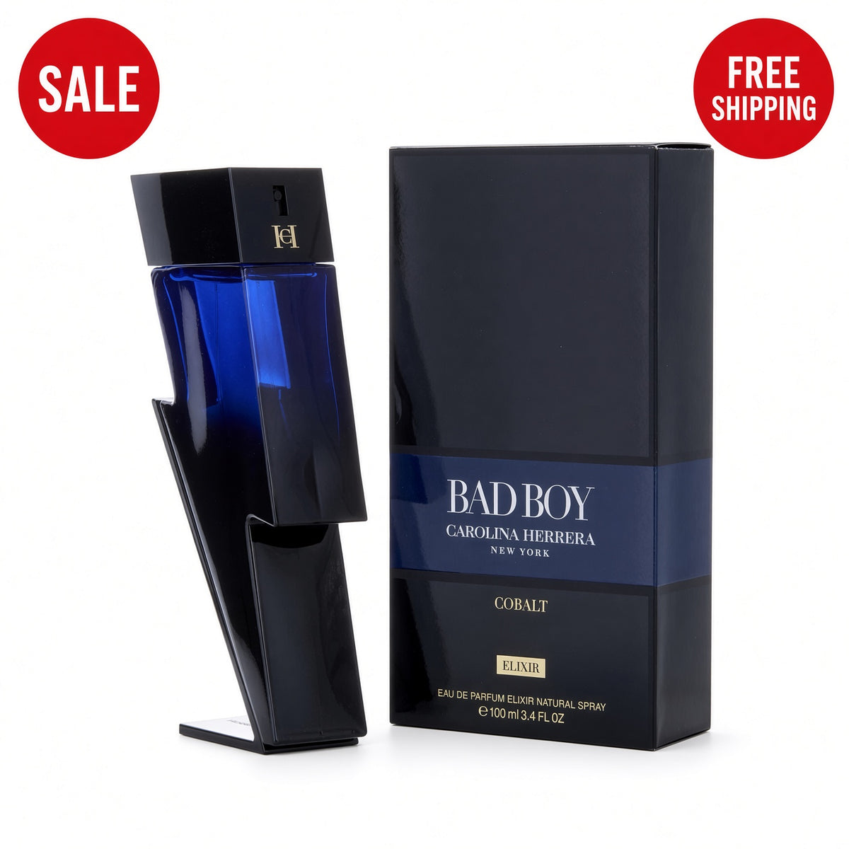Carolina Herrera Bad Boy Cobalt Elixir EDP Men 3.4 oz / 100ml